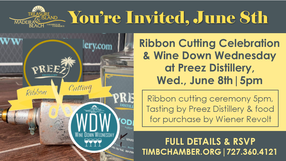 Wine Down Wednesday & Ribbon Cutting at Preez Distillery