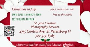 Join the Treasure Island & Madeira Beach Chamber of Commerce for a Christmas in July Open House & Ribbon Cutting Celebration for St. Jean Creative Saturday