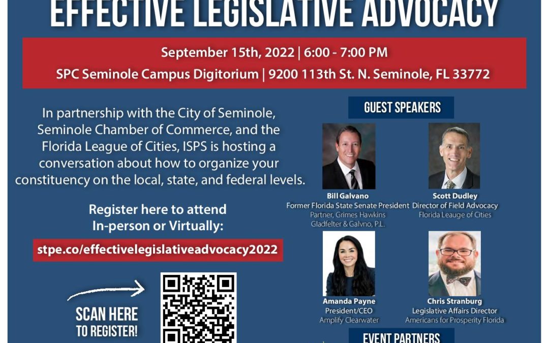 ISPS – “How to Organize for Effective Legislative Advocacy”
