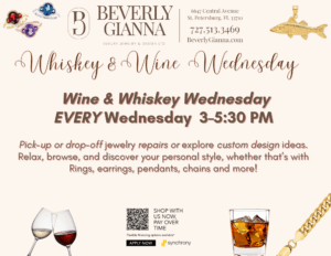 Wine or Whiskey Night at Beverly Gianna Jewelry @ Beverly Gianna Jewelry